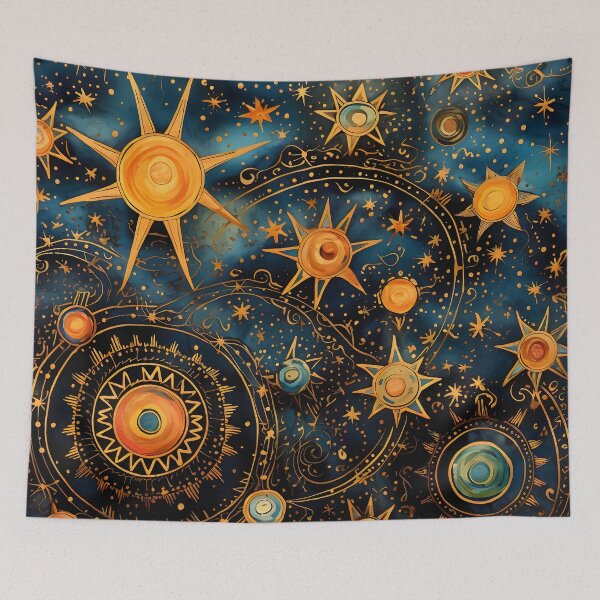 Item preview, Indian Silk Textile Pattern VII: Celebrates Music, Mythology and Festivals with Celestial Colors and Intertwined Shapes. designed and sold by InsaneLEDP.