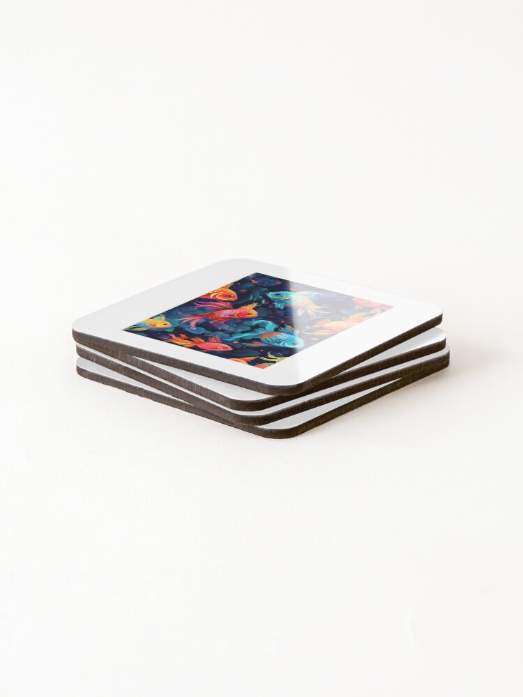 Thumbnail 4 of 5, Coasters (Set of 4), Fish Pattern designed and sold by excelente.