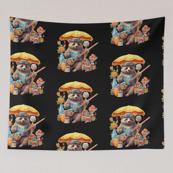 Item preview, Summer Rhythms: A bear with a guitar brightens up the day designed and sold by Belltwon.