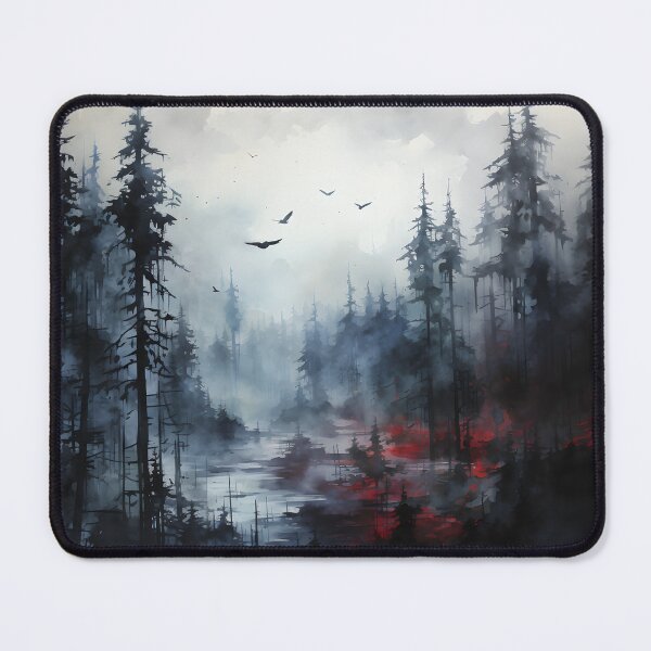Item preview, Misty Forest Landscape Ink Paint 3 designed and sold by Maxouniverse.