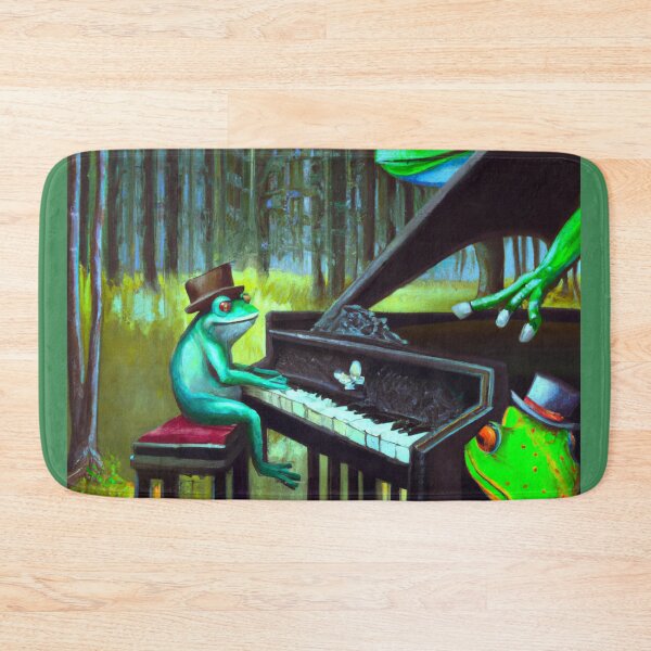 Item preview, Weirdcore Frog Pianist Surrealism Oil Painting designed and sold by soulfulprintss8.