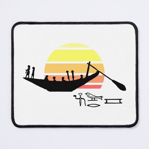 Item preview, Egyptian Boat, Sunset and Hieroglyphs for Sea designed and sold by BReinbold.