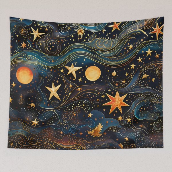 Item preview, Indian Silk Textile Pattern IX: Celebrates Music, Mythology and Festivals with Celestial Colors and Intertwined Shapes. designed and sold by InsaneLEDP.