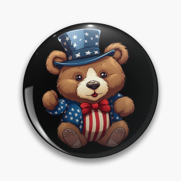 Item preview, 4th of July, Independence Day,Patriotic American Bear, Stars and Stripes designed and sold by LateBloomer718.