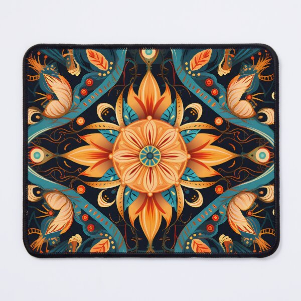 Item preview, Indian Silk Textile Pattern XI: Celebrates Music, Mythology and Festivals with Celestial Colors and Intertwined Shapes. designed and sold by InsaneLEDP.