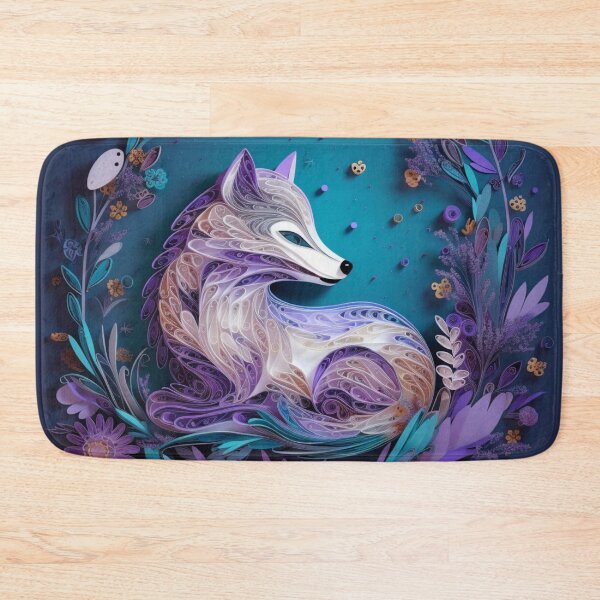 Item preview, Cute fox with floral ornament on blue background. Vector illustration. designed and sold by aiphotosart.