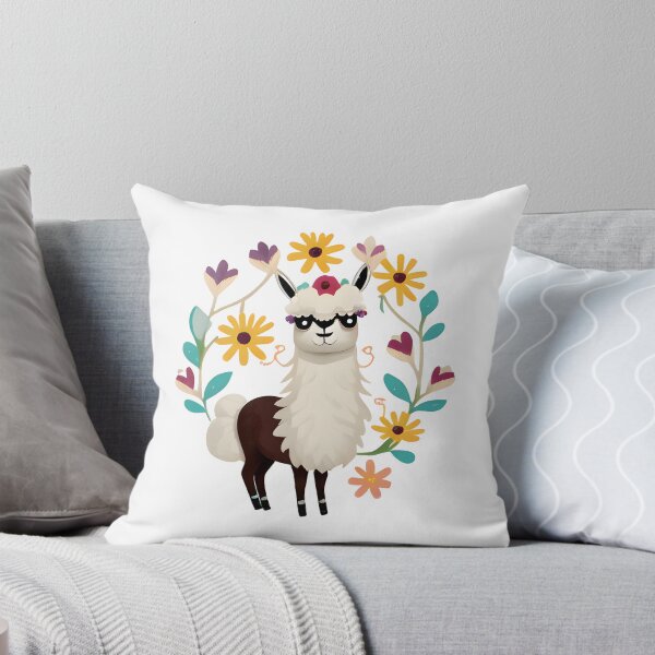 Item preview, Hygge Style Llama and Flowers designed and sold by hyggefolkart.