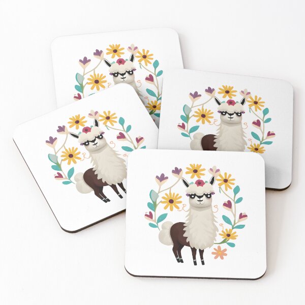 Item preview, Hygge Style Llama and Flowers designed and sold by hyggefolkart.