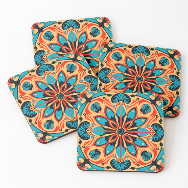 Item preview, Indian Silk Textile Pattern XIII: Celebrates Music, Mythology and Festivals with Celestial Colors and Intertwined Shapes. designed and sold by InsaneLEDP.