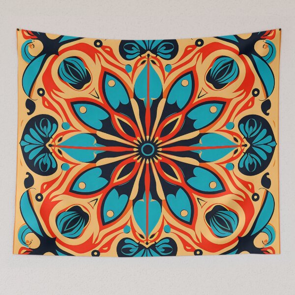 Item preview, Indian Silk Textile Pattern XIII: Celebrates Music, Mythology and Festivals with Celestial Colors and Intertwined Shapes. designed and sold by InsaneLEDP.