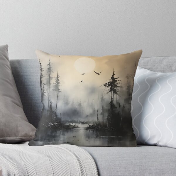 Item preview, Misty Forest Landscape Ink Paint 4 designed and sold by Maxouniverse.