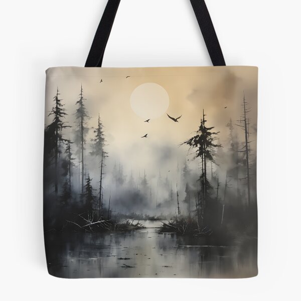 Item preview, Misty Forest Landscape Ink Paint 4 designed and sold by Maxouniverse.