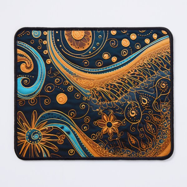 Item preview, Indian Silk Textile Pattern XIV: Celebrates Music, Mythology and Festivals with Celestial Colors and Intertwined Shapes. designed and sold by InsaneLEDP.