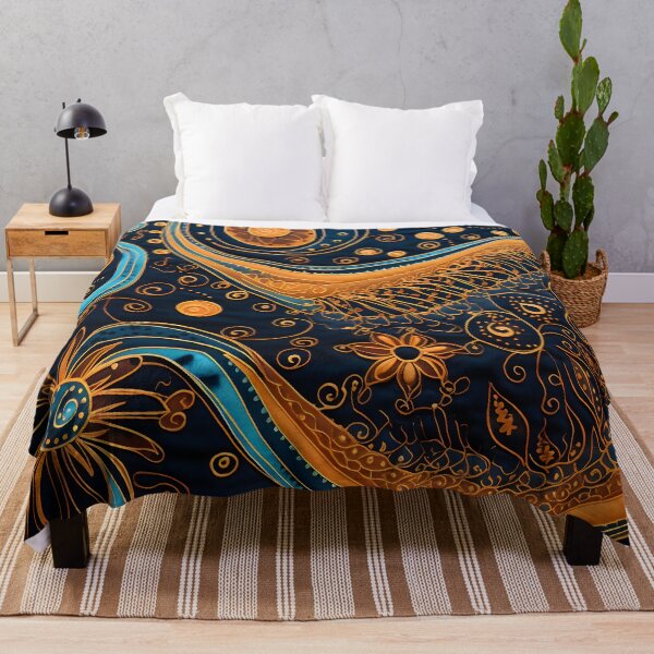 Item preview, Indian Silk Textile Pattern XIV: Celebrates Music, Mythology and Festivals with Celestial Colors and Intertwined Shapes. designed and sold by InsaneLEDP.