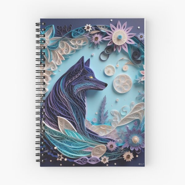 Item preview, Fantasy fox with flowers and moon on blue background. Fantasy illustration. designed and sold by aiphotosart.