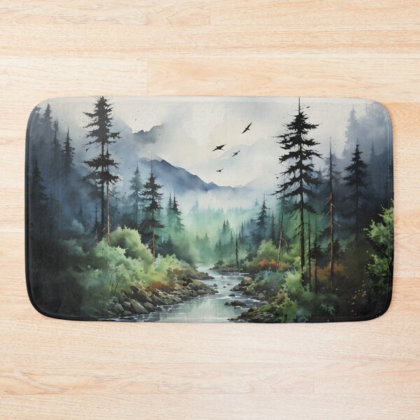 Item preview, Misty Forest Landscape Ink Paint 5 designed and sold by Maxouniverse.