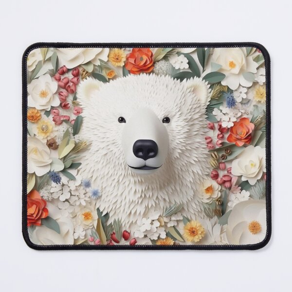 Item preview, Polar Bear With Flowers designed and sold by Artdashian.