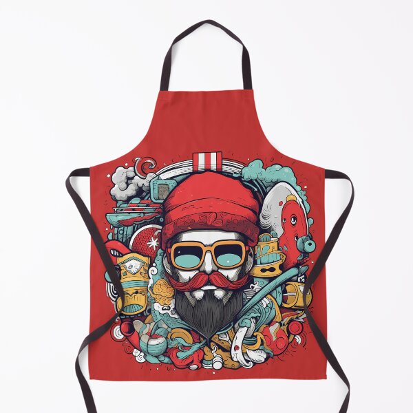Item preview, Red mustache hipster doodle classic tshirt designed and sold by KalicoDesignUS.