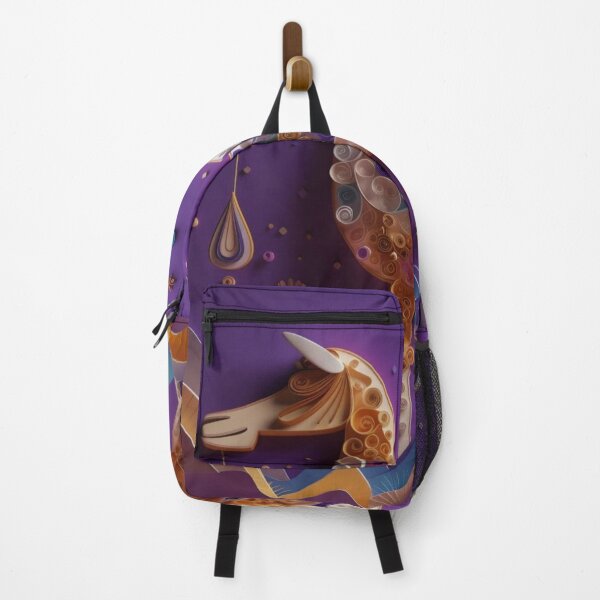 Item preview, Horse, moon and stars on a purple background. 3d rendering designed and sold by aiphotosart.