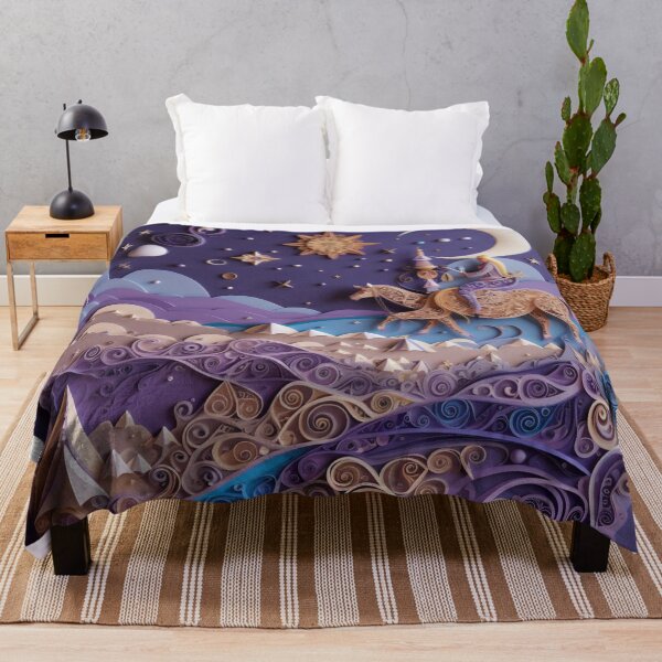 Item preview, Horse, moon and stars on a purple background. 3d rendering designed and sold by aiphotosart.