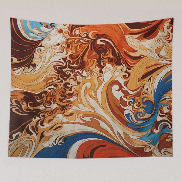 Item preview, Indian Silk Textile Pattern XVII: Celebrates Music, Mythology and Festivals with Celestial Colors and Intertwined Shapes. designed and sold by InsaneLEDP.