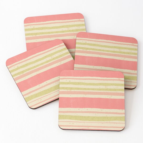 Item preview, Pink and Green Cotton Candy Textured Stripes Pattern designed and sold by Valerie Englehart.