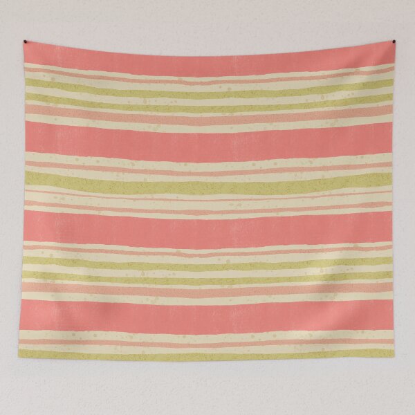 Item preview, Pink and Green Cotton Candy Textured Stripes Pattern designed and sold by Valerie Englehart.