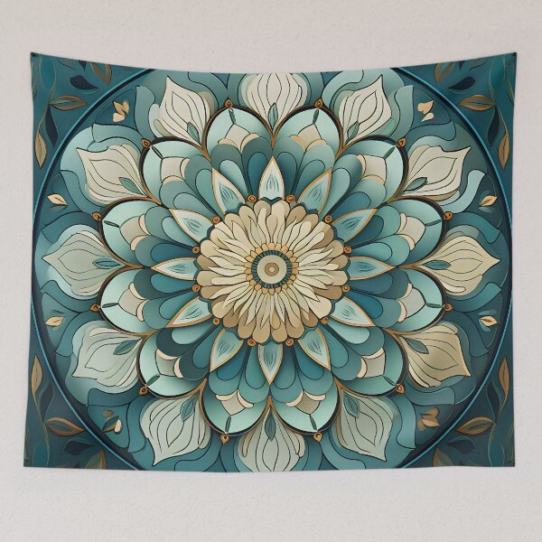 Item preview, Indian Silk Textile Pattern XVIII: Celebrates Music, Mythology and Festivals with Celestial Colors and Intertwined Shapes. designed and sold by InsaneLEDP.