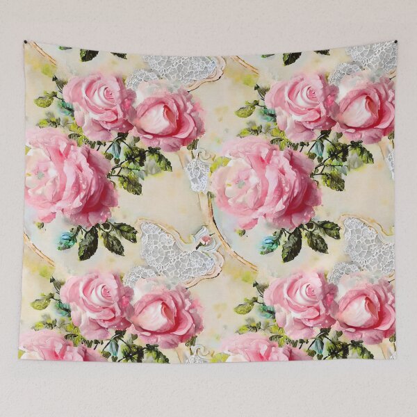 Item preview, French roses and lace watercolor  designed and sold by SophieClimaArt.
