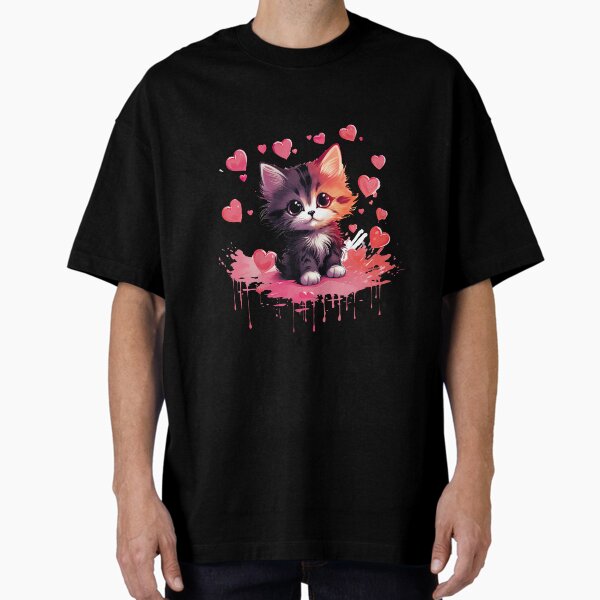 Heartfelt Purr-fection Oversized T-Shirt