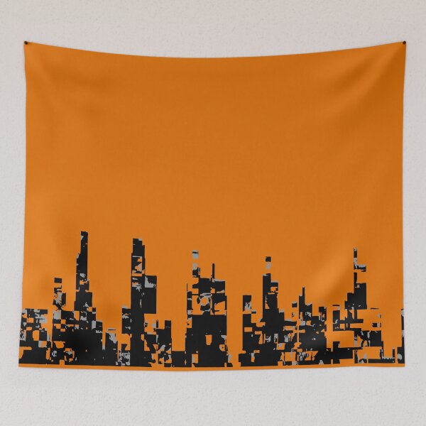 Item preview, CITYSCAPE. ABSTRACT URBAN LANDSCAPE. ORANGE. designed and sold by 5hertz.