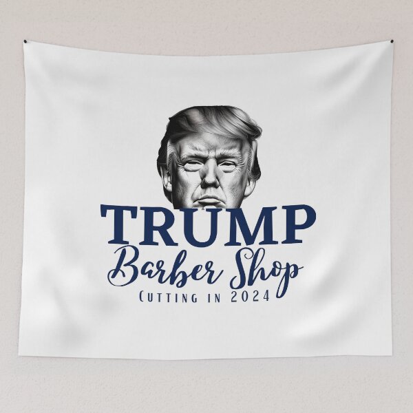 Item preview, Trump Barber Shop Cutting in 2024 designed and sold by Hiremeamerica.