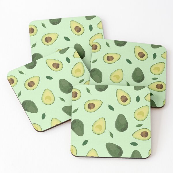 Item preview, Whole and sliced avocado pattern designed and sold by Juanitodesigns.