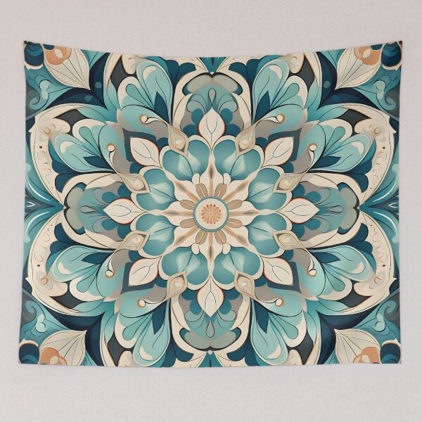 Item preview, Indian Silk Textile Pattern XX: Celebrates Music, Mythology and Festivals with Celestial Colors and Intertwined Shapes. designed and sold by InsaneLEDP.