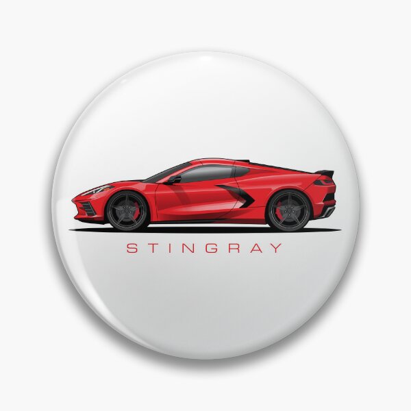 Item preview, Chevy Corvette C8 Rojo Ilustración designed and sold by blackdogshop.