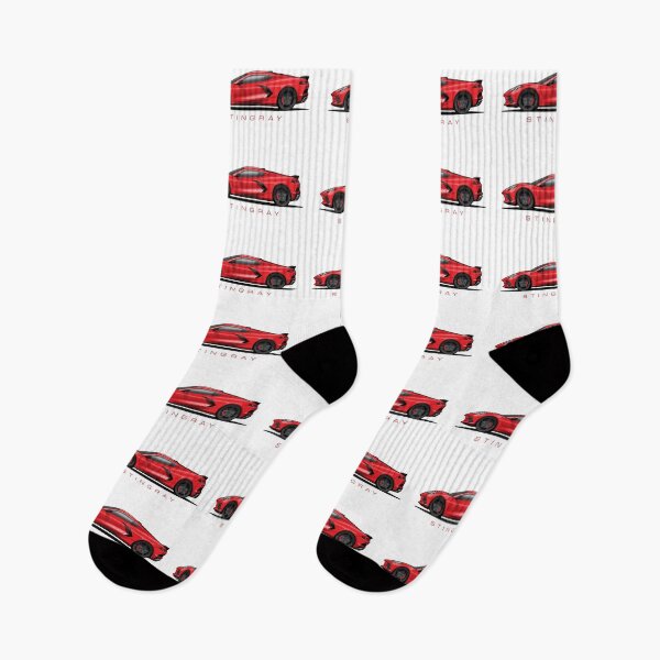 Item preview, Chevy Corvette C8 Red Illustration designed and sold by blackdogshop.