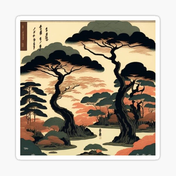 Item preview, japanese park digital art designed and sold by artedigitaluy.