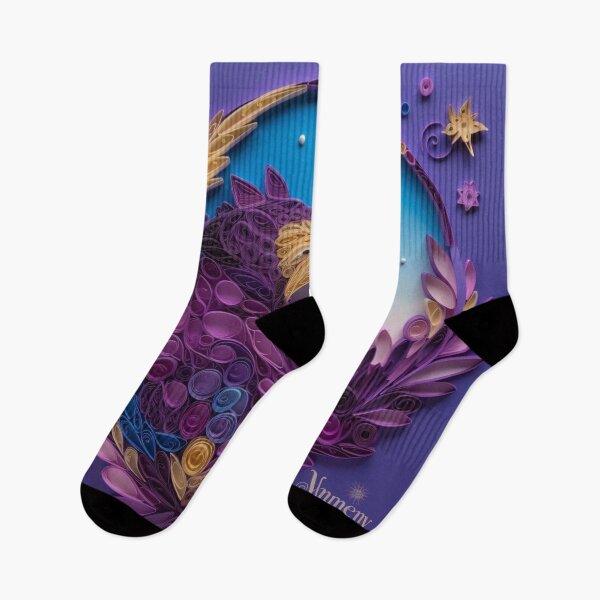 Item preview, Illustration of a bear in the form of a wreath of flowers on a purple background designed and sold by aiphotosart.