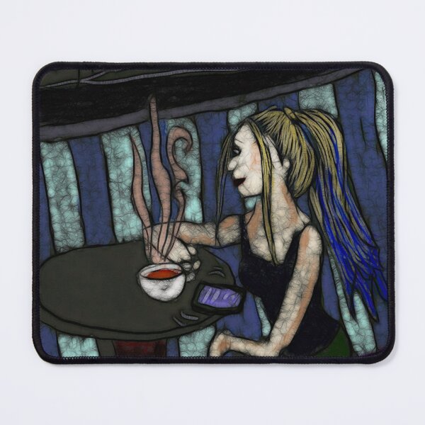 Item preview, Woman In a Cafe designed and sold by bloomingvine.