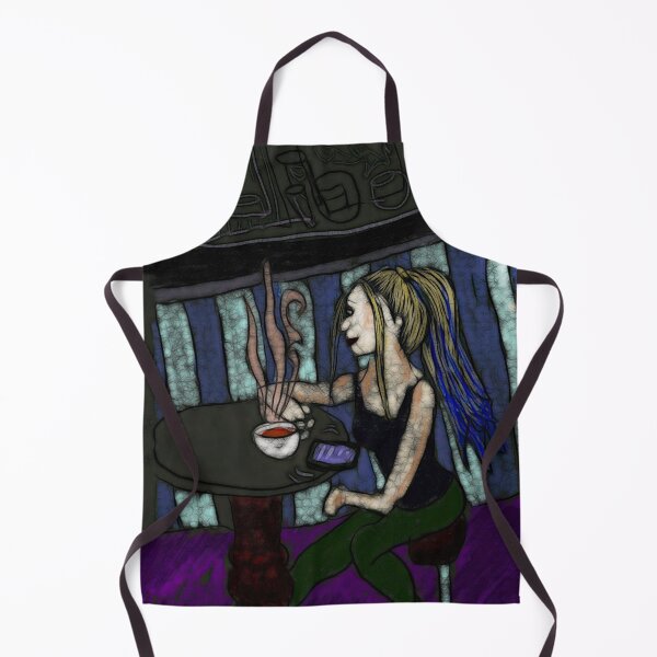 Item preview, Woman In a Cafe designed and sold by bloomingvine.