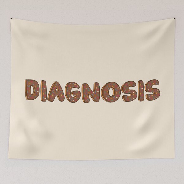 Item preview, Diagnosis Word Shaped Like Chocolate Donuts designed and sold by ITCHAWAWAA.
