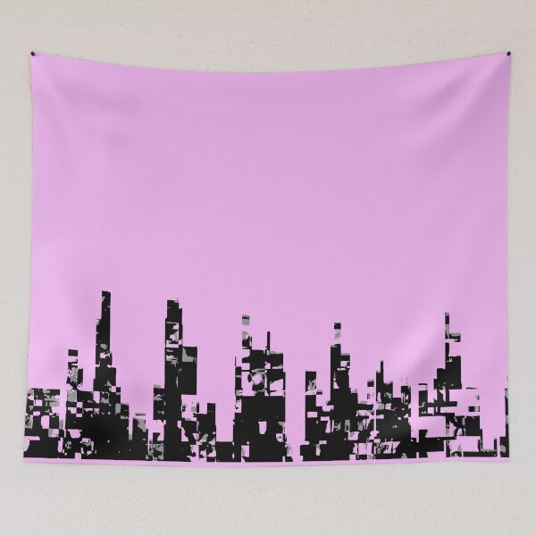 Item preview, CITYSCAPE. ABSTRACT URBAN LANDSCAPE. PINK. designed and sold by 5hertz.
