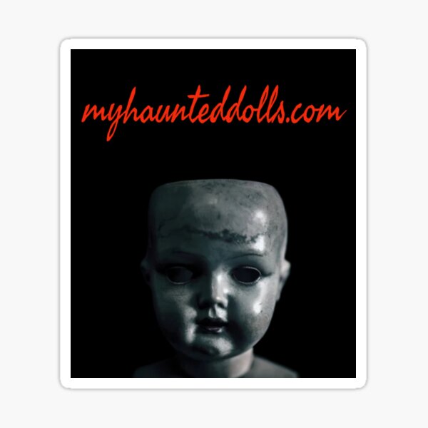 My Haunted Dolls logo + doll head Sticker