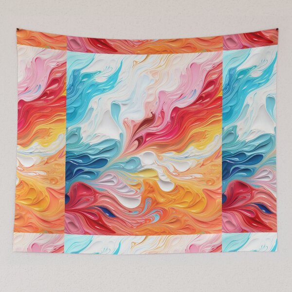 Item preview, Colorful Waves: Abstract Pattern designed and sold by MyMerryMary.