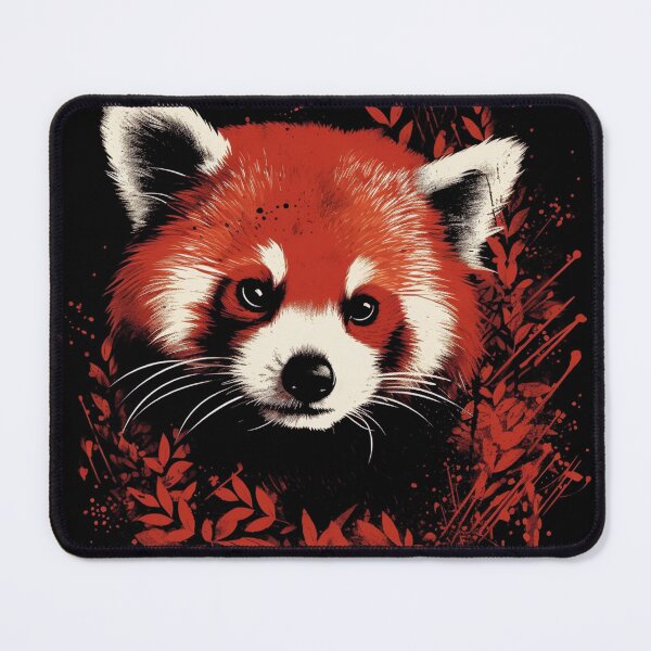 Item preview, A Red Panda and Leaves In Distressed Style For Dark T-shirts designed and sold by GVRDesign.