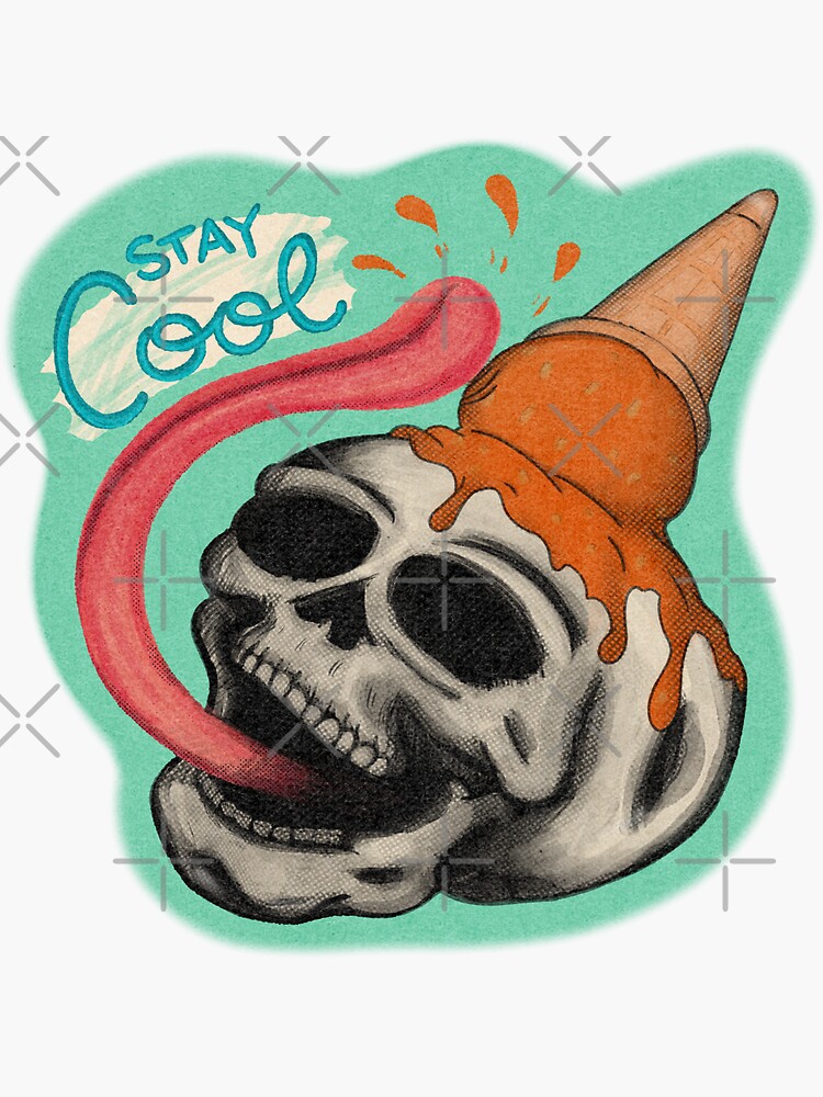 Thumbnail 3 of 3, Sticker, Soft Nosferatu Presents! Monster Mag Collection - Stay Cool! designed and sold by softnosferatu.
