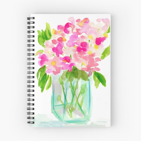 Item preview, Sweet pea flowers in a vase watercolor painting designed and sold by AnissaF.