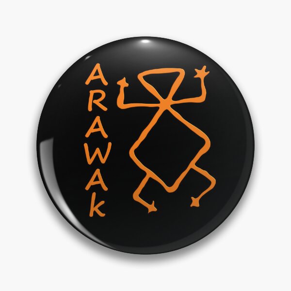 Item preview, Arawak orange ethnic petroglyph designed and sold by GAEDesigns.