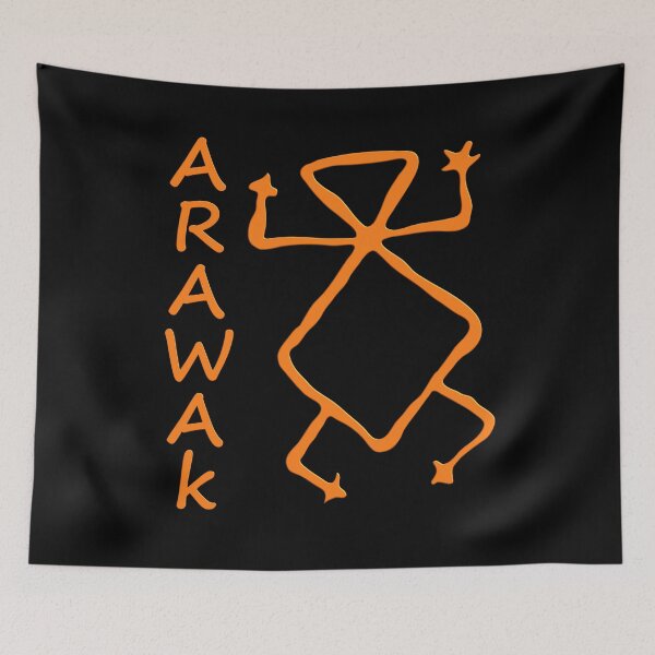 Item preview, Arawak orange ethnic petroglyph designed and sold by GAEDesigns.