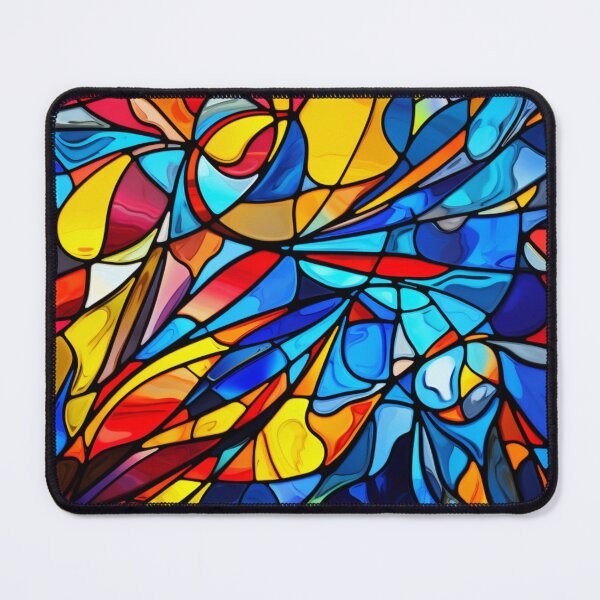 Item preview, Abstract Kaleidoscope Colorful Stained Glass designed and sold by MyMerryMary.
